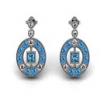 Circular Blue Earings